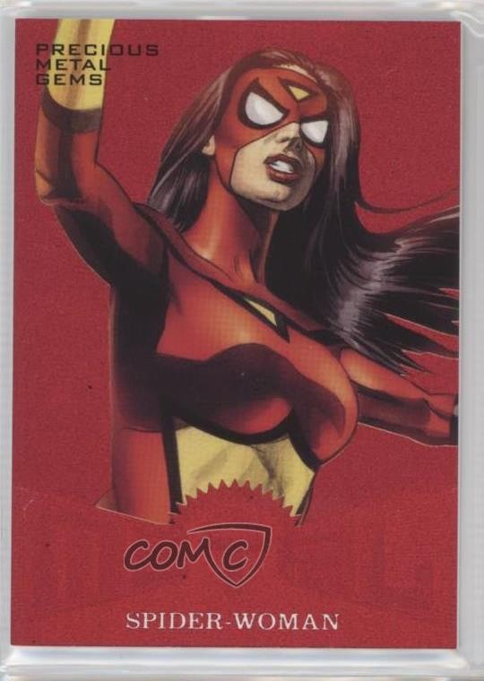 2017 Fleer Ultra Marvel Spider-Man Metal PMG Red 55/99 Spider-Woman #MM9 4uw