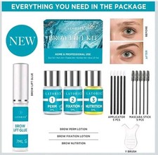 AT HOME BROW LAMINATION KIT: EYEBROW PERM KIT FOR FULLER EYEBROWS, INSTANT LIFT