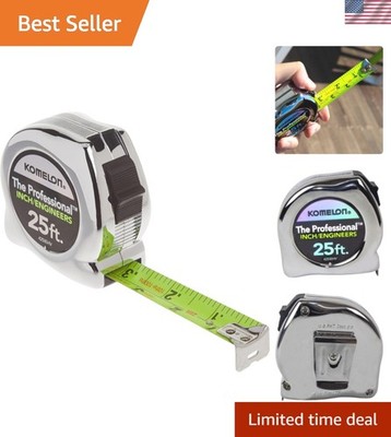 High-Visibility Professional Tape Measure Bother Inch and Engineer Scale Prin...
