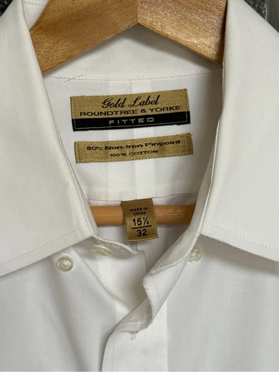 roundtree and yorke gold label fitted dress shirts & Slim for Men for sale @slim-bifold