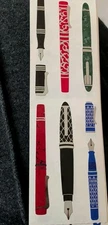 Vintage Mrs Grossmans Stickers Fountain Pens Reflection Collection 1 Strip
