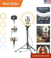 Adjustable 12'' Ring Light with 62'' Tripod for Professional Video Recording