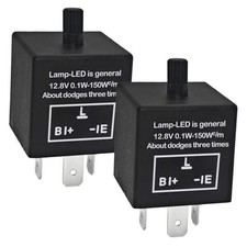 CF-13 LED Flasher Relay Pack of 2   3 Pin Adjustable Turn Signal Relay CF13