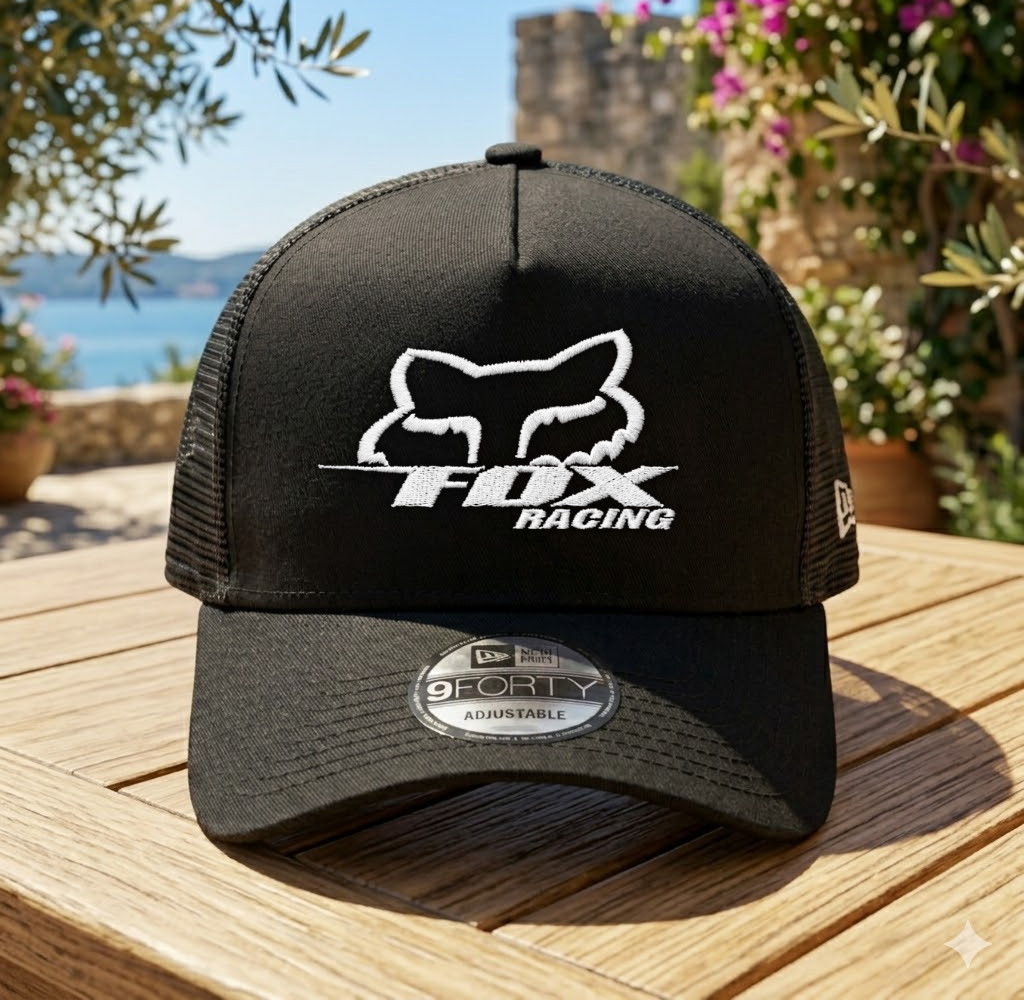 Snapback Mesh Cap Adjustable Black