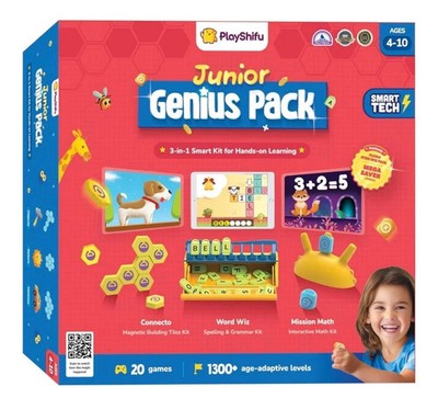 PlayShifu Plugo Stem Pack 3-in-1 Junior Genius Math Spelling Science AGE 4-10