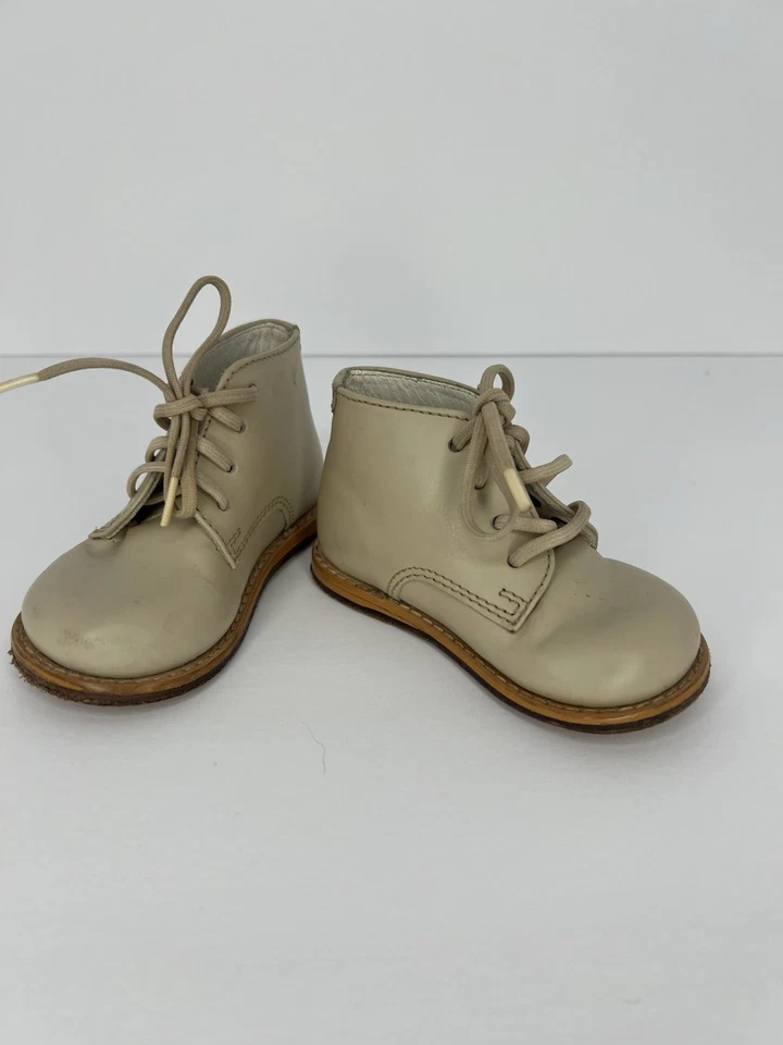 Josmo Toddler Kids Boy Girl First Walker Oxfords Beige Size 4 EU 20 - Image 3 of 4