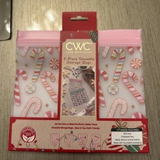 Cwc 6 Piece, Reusable Storage Bags, Candy Canes (3) And Bows (3) Cook With Color