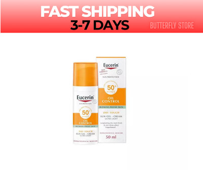  FAST SHIPPING  1X Eucerin Sunblock Oil Control Gel-Cream 50+ (50Ml)