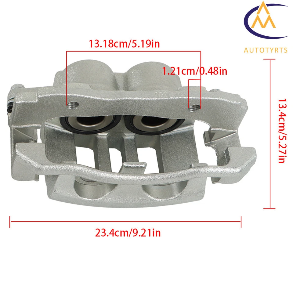 2× Front Disc Brake Caliper w/ Bracket For Ford Crown Victoria Lincoln Mercury - Image 3 of 4