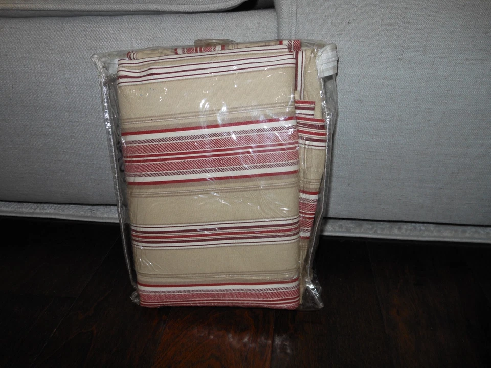 Nuevo JC PENNEY Home Collection Wendy One Tab-Top Par Rayas W82 x L84 Hecho en EE. UU. Foto 2 de 4