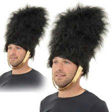 Mens Bearskin Hat Royal Busby Guard Guardsman Fancy Dress Costume Accessory