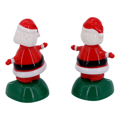 Solar Powered Dancing Christmas Figures (2 Pack, Santa Claus