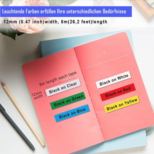6x Etikettenband für Brother P-Touch TZe231 12mm TZ-231 TZ-131 431 531 631 731 - Bild 2 von 11