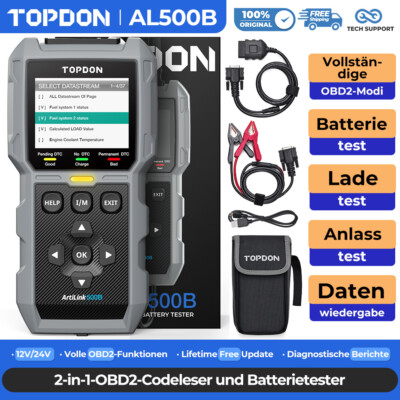 TOPDON AL500B KFZ OBD2 Diagnosegerät Scanner Full OBD2 Modes Auto Batterietester