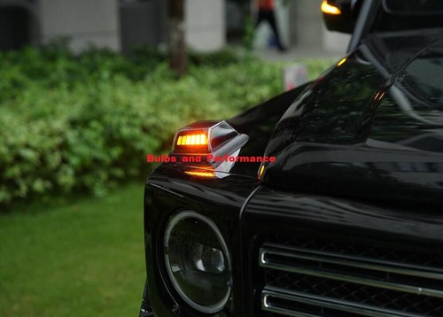 SMOKED SEQUENTIAL LED TURN SIGNAL LIGHTS for 2018-23 MERCEDES G-CLASS G550 G63 - Picture 6 of 6