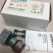 New Siemens 3SB35 00-0BB61 Pushbutton Raised Button Red Illum S10