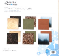 Creative Memories TOTALLY TONAL AUTUMN 6-Sht TextureDesignr Papr 2-side 12x12NEW