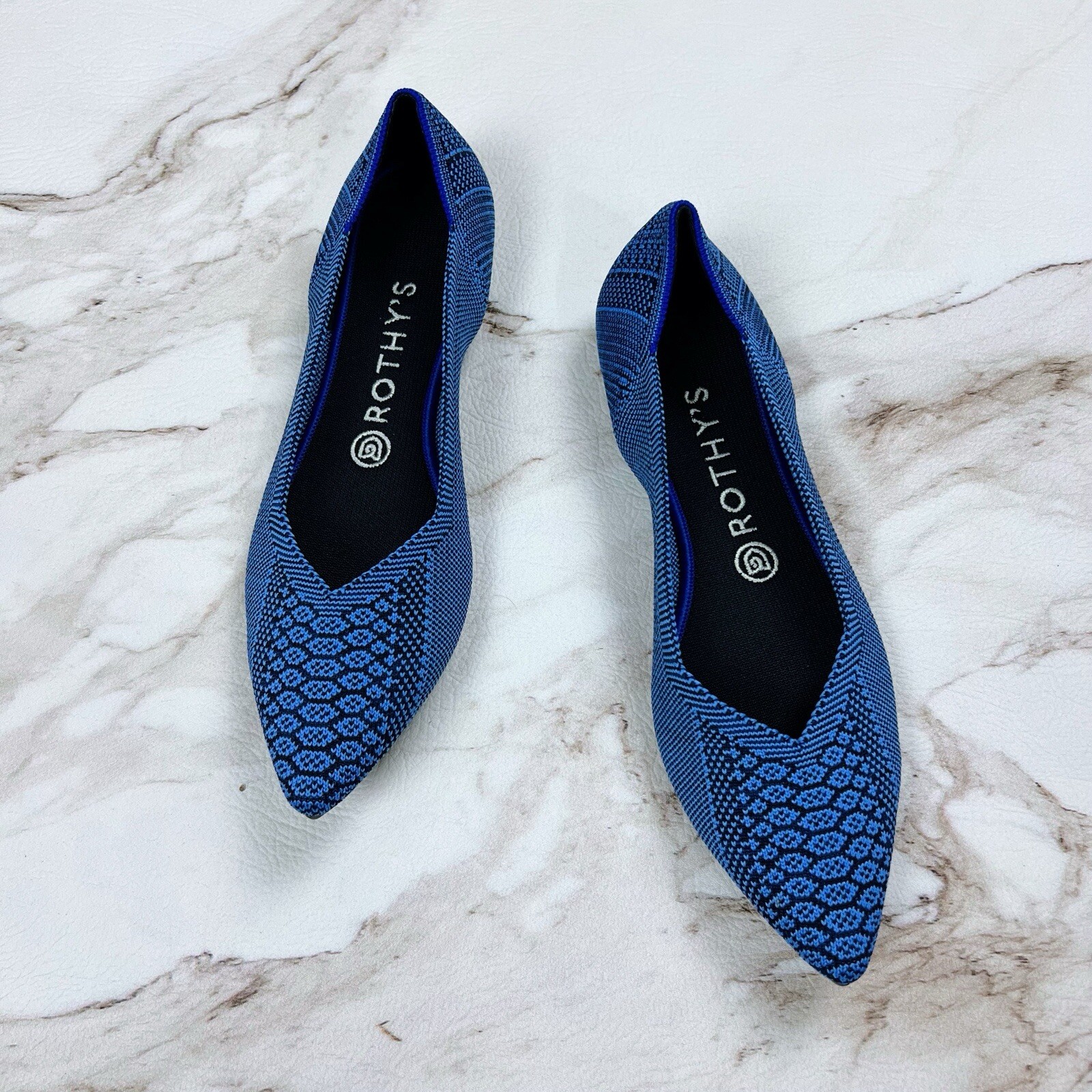 Rothy’s The Point Flat Lapis Python 9 - image 1