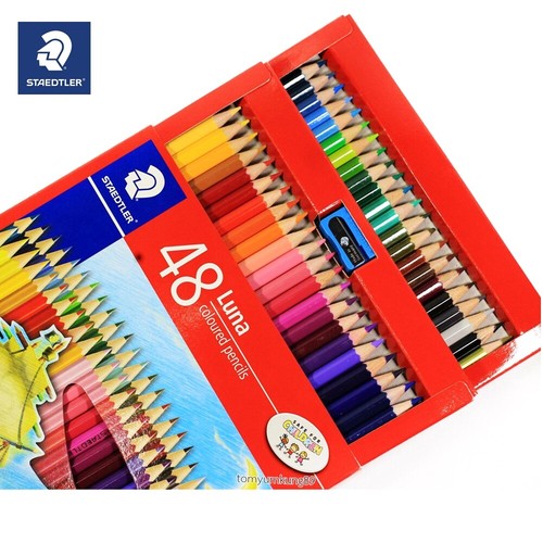 STAEDTLER LUNA Colored Wooden Pencils Art Drawing 48 shades Free Sharpener - Picture 2 of 5