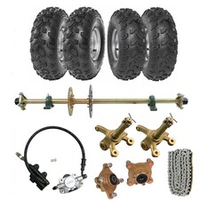 44" Rear Axle kit 8" Wheels 530 Sprocket 4 Stud Hub Trike Quad Bike ATV Carts