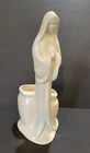 Vintage Royal Haeger Planter Pottery Praying Madonna Succulent Matte Ivory