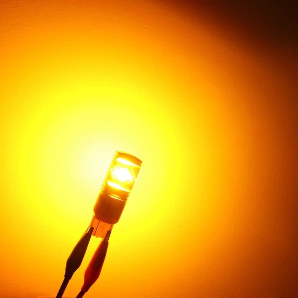 Alla Lighting 7443 ETI-LED Turn Signal DRL Side Marker Light Bulbs,Amber Yellow - Image 2 of 4