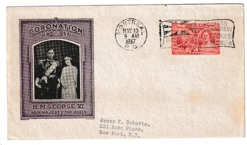 10/5/1937 Canada FDC - King George VI Coronation - Montreal Slogan Postmark #2