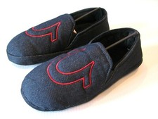 True Religion Men's Denim Slippers Horseshoe Logo Front XL 13 House Shoes