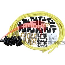 Transparent Yellow Black Ceramic Universal Spark Plug Wire Set For All Vehicles