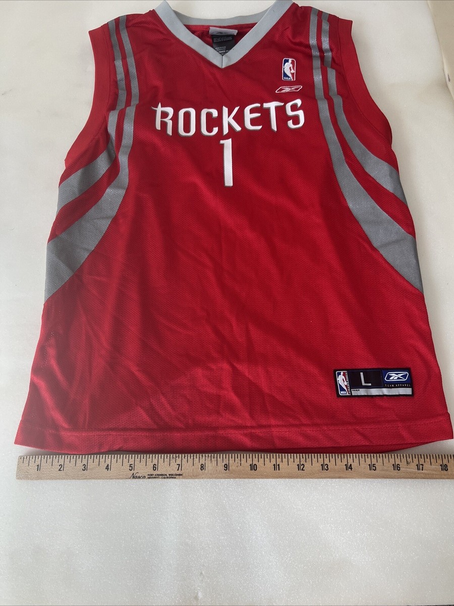 希少 Reebok ROCKETS Mc GRADY NBA #1 ユニフォーム Reebok Houston Rockets Tracy McGrady #1 White Jersey Youth