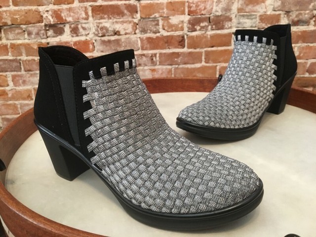 steve madden silver ankle boots