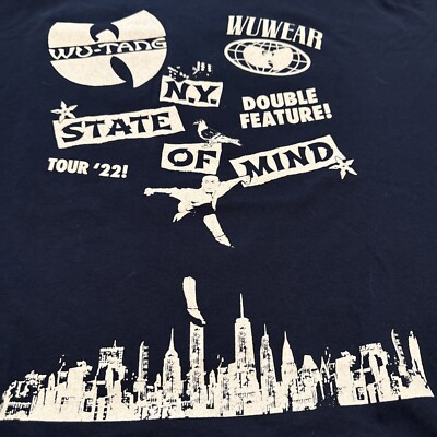 Wu Tang Clan x Nas NY State Of Mind 2022 Tour Shirt Size XL | eBay