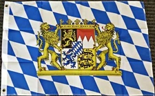 3x5 Bavaria Germany with Lions Bavarian German Oktoberfest Octoberfest Flag New