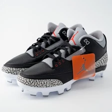 Size 9.5 - Air Jordan 3 Retro MCS Black Cement FZ8627-001 Cleats