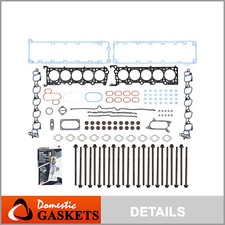 Head Gasket Bolts Set W/ 18mm Dowels Fit 03-10 Ford 6.0 E350 F250 - Foto 7