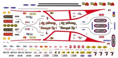 Bill Jenkins Grumpy's Toy VEGA 1/43rd Scale Slot Car Decals