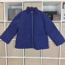 Marlawynne Coat Size Xl Blue Quilted Padded Reversible Jacket Full Zip Pockets
