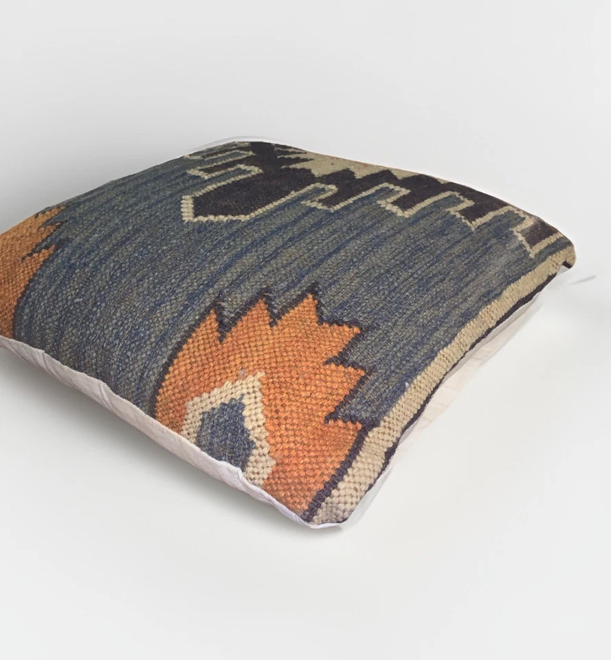 Wool Kilim Rug Style Pillow Cover Sham Case 20 in - Image 4 of 4