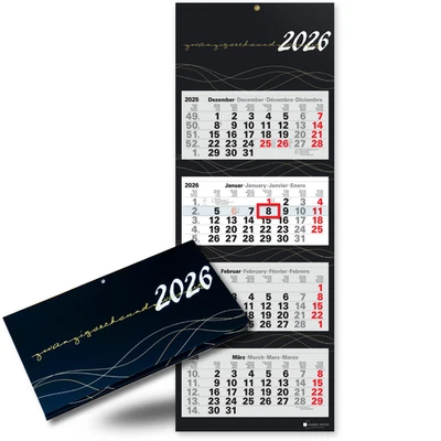 KAMBER OFFICE 4-Monatskalender 2026 Wandkalender Bürokalender Design Jahreskalender Kalender