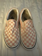 Kids Size 3- VANS Classic Slip-On Low Pink Checkerboard