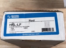 System Sensor HRL-LF Low Frequency Sounder Wall Mount W Wire Red NEW