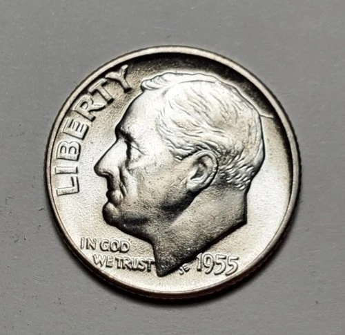 1955 P ROOSEVELT DIME 90% SILVER UNC #C10527