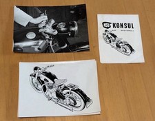 NSU Werksentwurf Konsul Oldtimer Motorrad 351/501 Bild Skizze Foto Original 1mlg