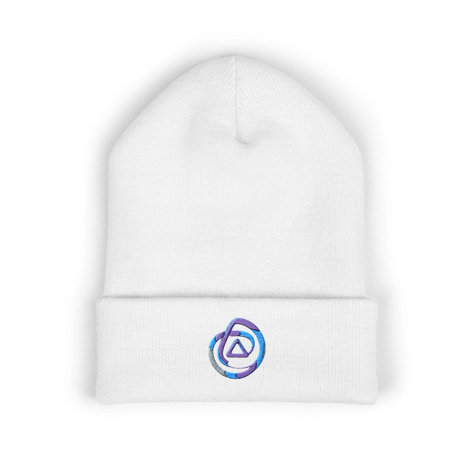 Embroidery Beanie | Cuffed Knit Hat