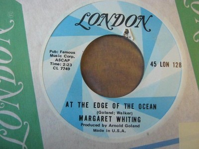 Margaret Whiting At The Edge Of The Ocean 7'' London LON128 EX 1970s US pressing