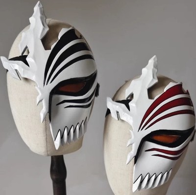 BLEACH Kurosaki Ichigo FRP Half Face Mask Handmade Cosplay Mask Halloween Prop