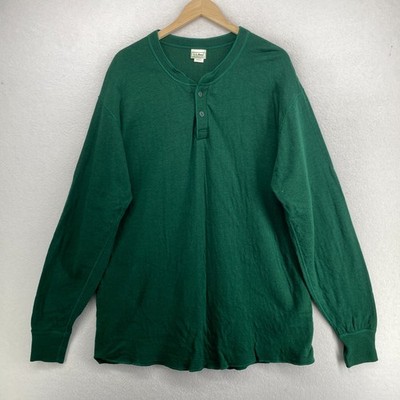 LL BEAN Shirt Mens XL River Drivers Two Layer Wool Blend Pullover Green VTG USA