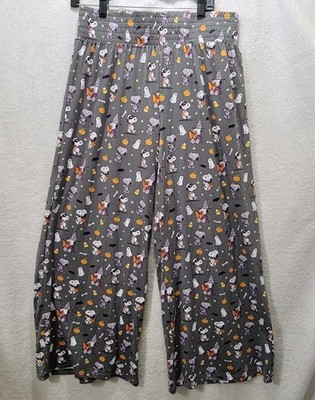 Munki Munki Snoopy Halloween Costumed Women LG Soft Pajama Lounge Pants Wide Leg