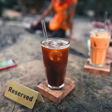 Metal Table Top Sign Strong Stainless Steel Double Sided Space Saving Gold Ta AU