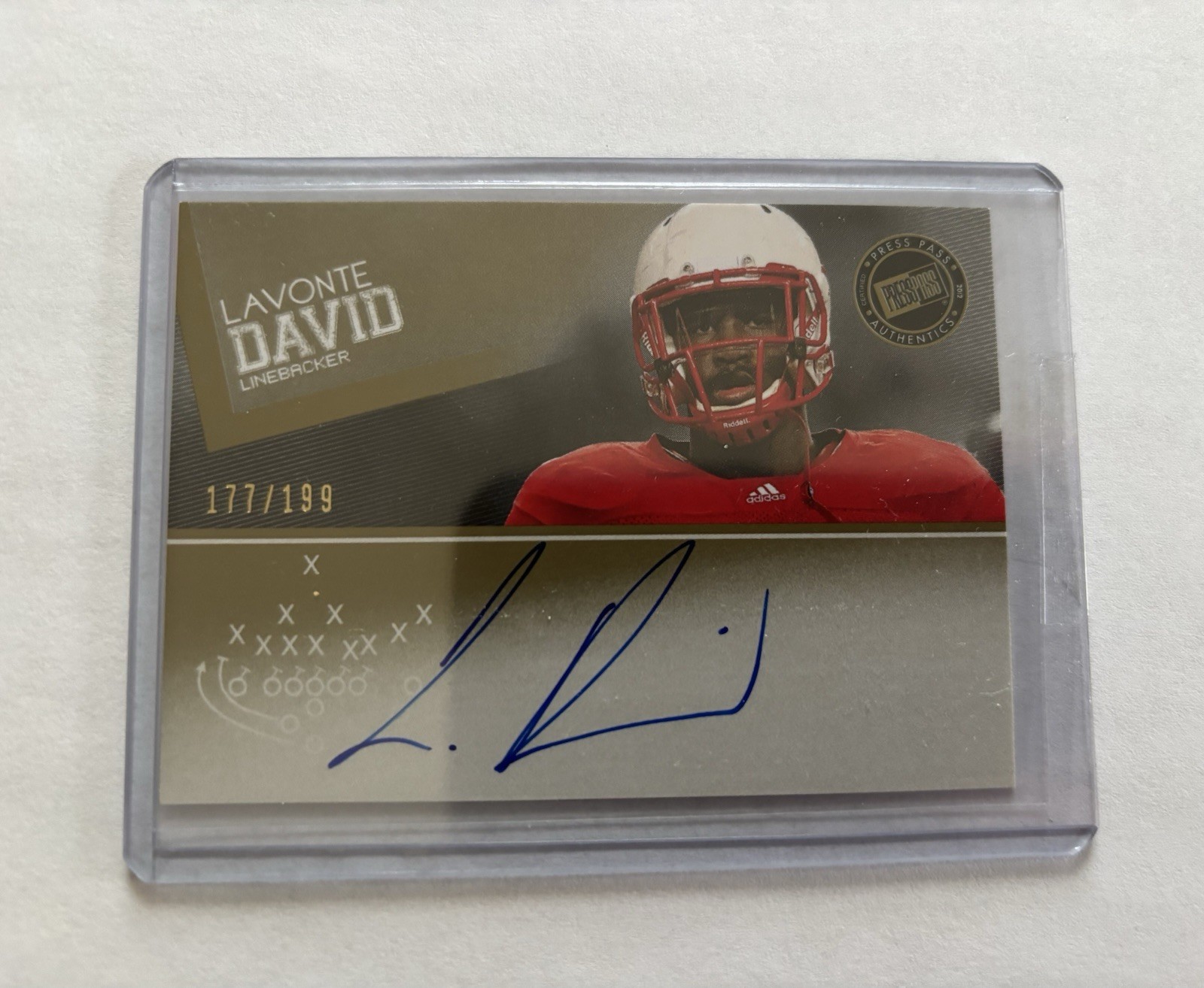 Lavonte David Press Pass Autographs #PPSLD Base
